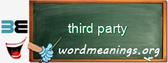 WordMeaning blackboard for third party